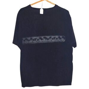 Newport Blue Men's Black Palm Tree Graphic Tee P2P-24 Length-28